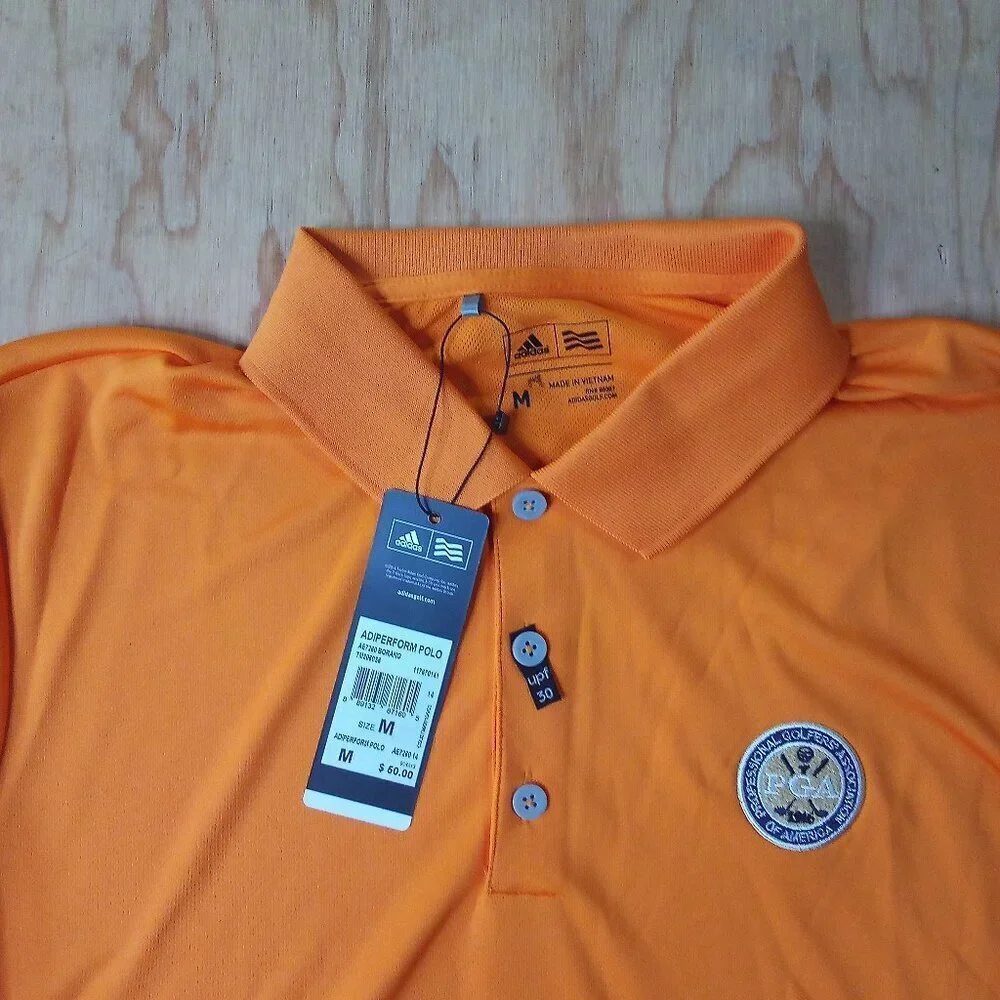 NWT Adidas Performance PGA Golf Polo Shirt